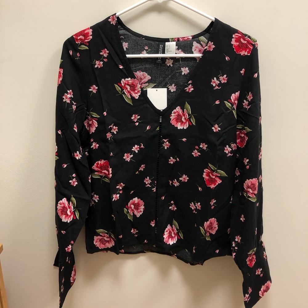Floral long sleeve top